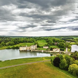 Leeds Castle Print from a Drone, River Len, Kent Leeds Castle Print from a Drone, River Len, Kent