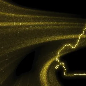 Gold Glitter Map of Cameroon Print on Dark Background Gold Glitter Map of Cameroon Print on Dark Background