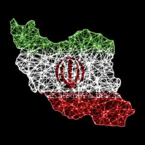 Iran Polygonal Mesh Line Map Print Iran Polygonal Mesh Line Map Print