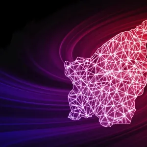 San Marino Polygonal Mesh Line Map Print San Marino Polygonal Mesh Line Map Print