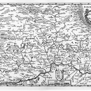 Map of Upper Bavaria and Lower Bavaria Print, circa 1650 Map of Upper Bavaria and Lower Bavaria Print, circa 1650