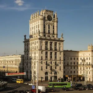 Minsk Railway Station Print - Historic Soviet Architecture