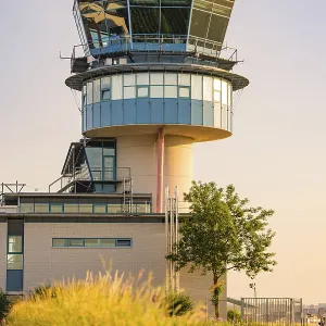 A Modern Tower Print, Stuttgart Airport, Germany A Modern Tower Print, Stuttgart Airport, Germany