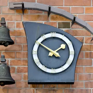Modern Wall Clock and Two Bells Print, Copenhagen Modern Wall Clock and Two Bells Print, Copenhagen
