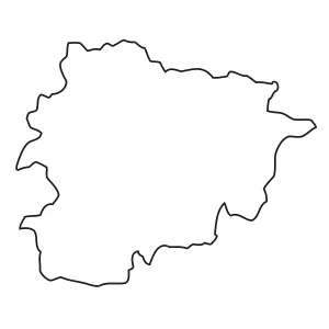 Andorra Outline Map Print Andorra Outline Map Print