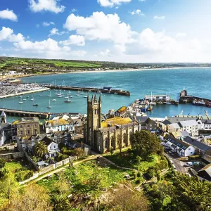 Penzance Harbour Print, Cornwall, England Penzance Harbour Print, Cornwall, England