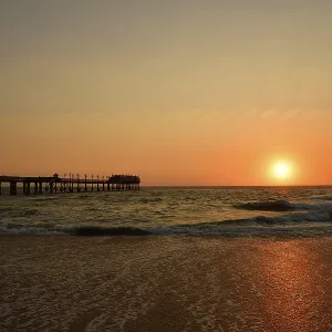Pier at Sunset Print, Swakopmund, Namibia Pier at Sunset Print, Swakopmund, Namibia