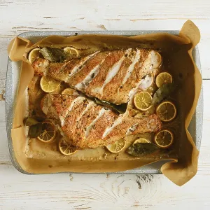 Roasted Red Snapper Print with Lemon and Herbs Roasted Red Snapper Print with Lemon and Herbs
