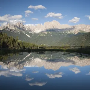 Rosengarten Print, Dolomites Lake Reflection, Italy