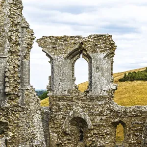 Ruins of Corfe Castle, Wareham Print, Dorset, England Ruins of Corfe Castle, Wareham Print, Dorset, England