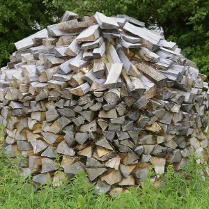 Stack of Firewood in Den Gamle By, Odense, Denmark Print Stack of Firewood in Den Gamle By, Odense, Denmark Print