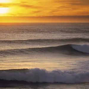 Atlantic Ocean Waves at Sunset Print, Agadir, Morocco Atlantic Ocean Waves at Sunset Print, Agadir, Morocco