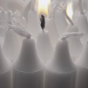White Candles Print by ImageBROKER