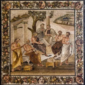 Print of Plato's Academy Mosaic Print of Plato's Academy Mosaic