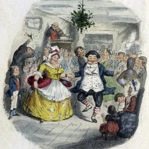 Vintage illustration of Mr. Fezziwig's Ball from a 1843 print of A Christmas Carol Vintage illustration of Mr. Fezziwig's Ball from a 1843 print of A Christmas Carol