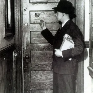 Print of a speakeasy peephole, 1930s Print of a speakeasy peephole, 1930s