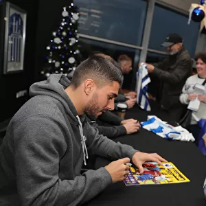 Brighton & Hove Albion FC: 2019/20 Season - Player Signing Session with Neal Maupay, Dale Stephens, Aaron Connolly, and Adam Webster at Amex Stadium