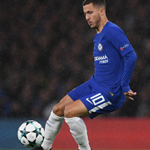 Eden Hazard in Action: Chelsea vs. Qarabag, UEFA Champions League, Stamford Bridge