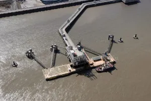 River Mersey Prints: Tranmere Oil Terminal Print, Wirral