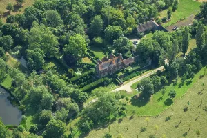 Prints of Beckley Park, formal early 20th century gardens surrounding a mid 16th century hunting lodge, Oxfordshire, 2024 England from the Air - Landscapes, Cities and Heritage: Print of Beckley Park, Oxfordshire