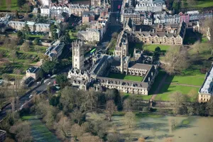 Magdalen College Print, Oxford Aerial View