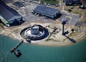 HenryVIII Prints: Calshot Castle Aerial View Print