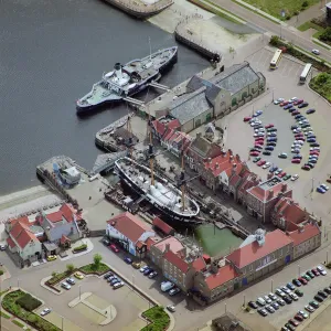 Aerofilms Collection (1919-2006) Prints: Hartlepool Maritime Print: HMS Trincomalee and PSS Wingfield Castle at Dock