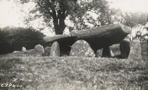West-facing view of Arthur's Stone, a large stone monument