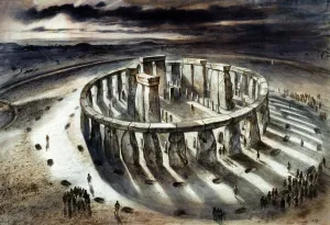 Stonehenge Print, 1000 BC Reconstruction