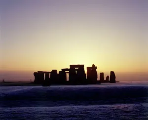 Stonehenge Print: Silhouetted Stones at Sunrise