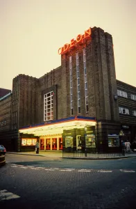 Cinema Exterior Prints: Print of Odeon Cinema at Dusk, Chester