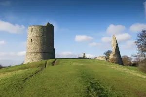 Prints of HADLEIGH CASTLE, Essex. North east and south east towers, view from the east Castle Prints: Hadleigh Castle Print: North East and South East Towers