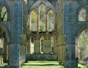 Church Prints: Rievaulx Abbey Print: Autumn Window Scene