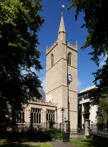Bristol Prints: St James Priory Print: Medieval Tower View