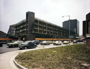 Prints of Rochdale Bus Station, Rochdale, Greater Manchester. View of the newly opened bus station. 16th May 1978. John Laing Collection. Architects: Essex, Goodman and Suggitt Greater Manchester Prints: Rochdale Bus Station Print, 16th May 1978