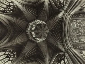 Prints of Ely Cathedral, Cambridgeshire. Interior view looking up to the Lantern. Photographed by Margaret F. Harker. c. late-1940s Cambridgeshire Prints: Ely Cathedral Lantern Print