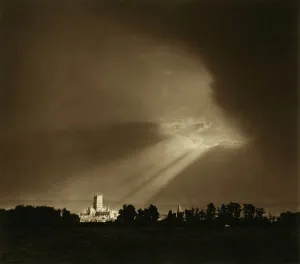 Print of Gloucester Cathedral in sunlight