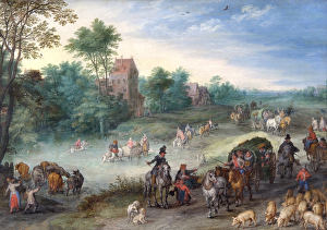 Brueghel - Travellers on a Country road N070590 Brueghel - Travellers on a Country road N070590