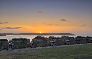 East Bastion at sunset, Pendennis Castle N080674 East Bastion at sunset, Pendennis Castle N080674