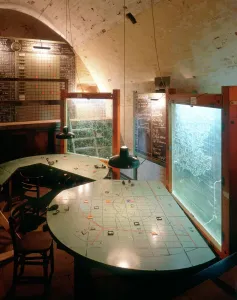 Tunnel Prints: Dover Castle Wartime Tunnels Print: View of Anti-Aircraft Operations Room
