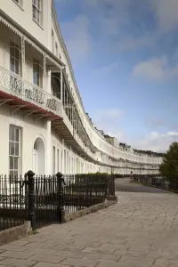 Prints of Royal York Cresent, Clifton, Bristol from west. Photographed in October 2011 House And Home Prints: Royal York Crescent Print: A Georgian-era Bristol Street Scene