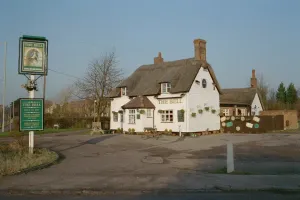 Going Down The Pub Prints: Print of The Bell Timber-framed public house in Bedfordshire