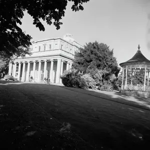 Print of Pittville Pump Room in Pittville Park, Cheltenham