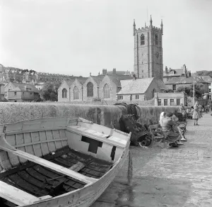 Eric De Mare Prints: Print of St Ia's Church, St Ives