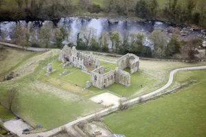 Print of Egglestone Abbey ruins in County Durham, 2016