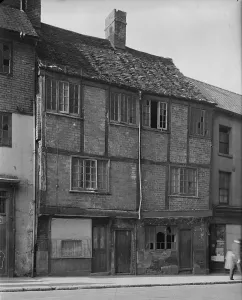 Print of Gosford Street Coventry 1941, showing bomb-damaged buildings