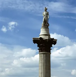 Lord Nelson Prints: Print of Nelson's Column in Trafalgar Square, London