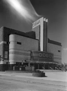 Explore England - Iconic Landmarks and Places to Visit: 1930s Odeon Cinema Print