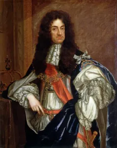 Prints of KENWOOD HOUSE, SUFFOLK COLLECTION, London. Charles II by studio of Sir Godfrey KNELLER (1646-1723) Herefordshire Prints: Print of Charles II in formal attire