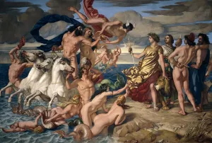 Prints of OSBORNE HOUSE, Isle of Wight. Neptune resigning the Empire of the Seas to Britannia 1847. Fresco by William Dyce (1806-64) D Prints: Print of Dyce's Neptune Resigning the Empire to Britannia, 1847